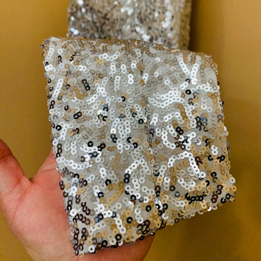 Nwot Something Navy Silver Sequin Sweatshirt 0354 - image 6